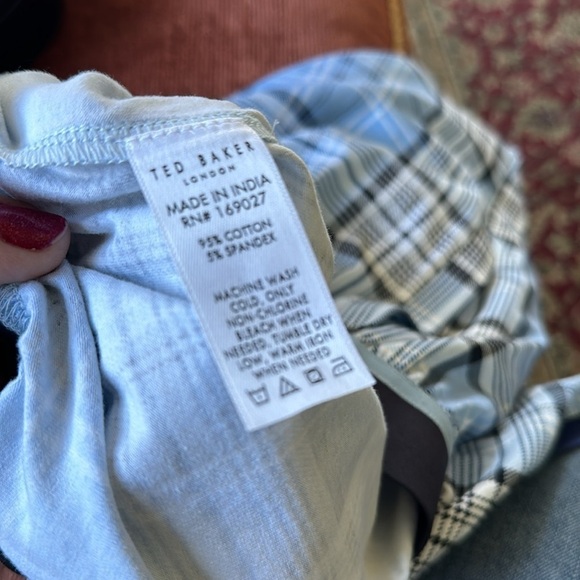 Ted‎ Baker shorts ringer gripper jam plaid soft lounge sleepwear medium NEW - Picture 7 of 7